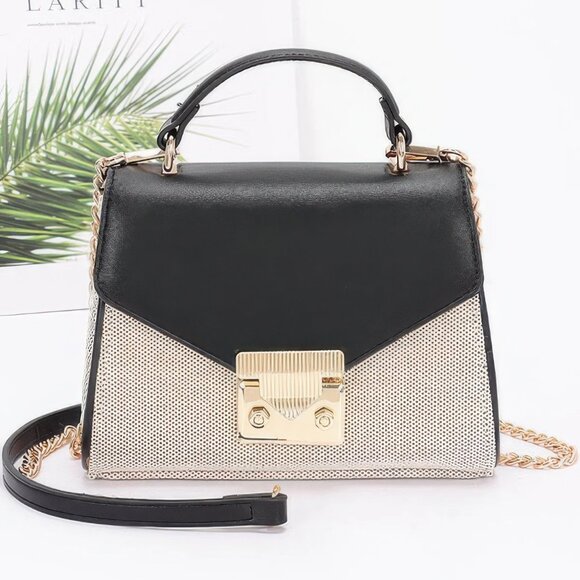 Canvas Top Handle Flap Bag - Picture 1 of 5